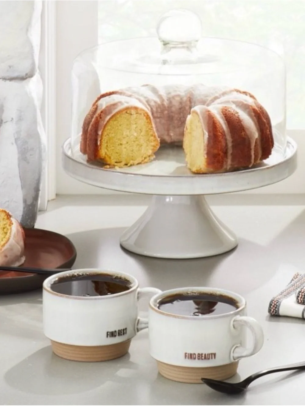 Hearth & Hand White Ceramic 'Find Rest' & 'Find Beauty' Mug Set